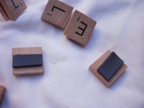 scrabble tile magnets