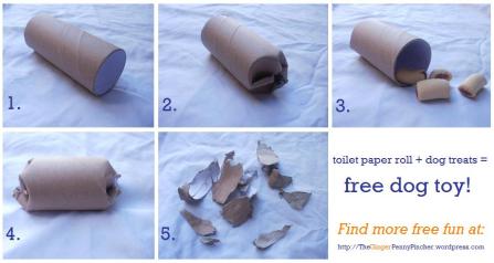free dog toy toilet paper roll